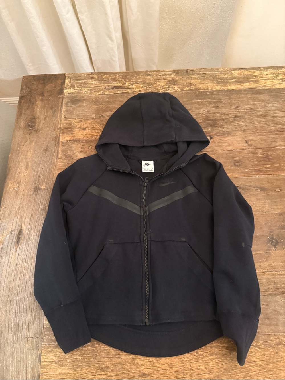 Nike Kids Black Hooded Zip Jacket